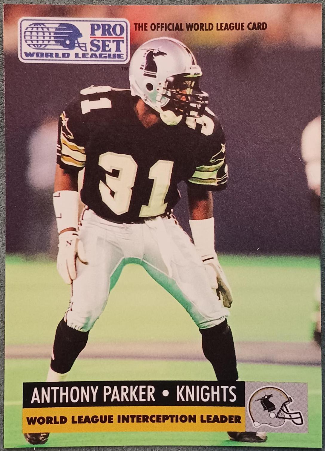 Anthony Parker #28 Football Cards 1991 Pro Set Wlaf