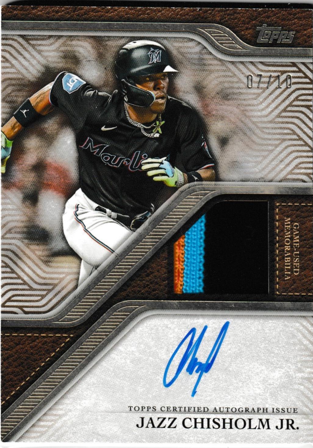 Jazz Chisholm Jr. #TRAP2-JAZ 2024 Topps Update Baseball Topps Reverence Autograph Patch