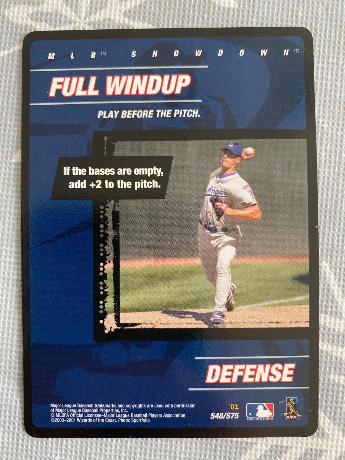 Defense - Full Windup #S48 Baseball Cards 2001 MLB Showdown Strategy