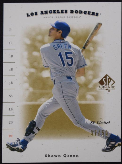Shawn Green #62 Baseball Cards 2001 SP Authentic