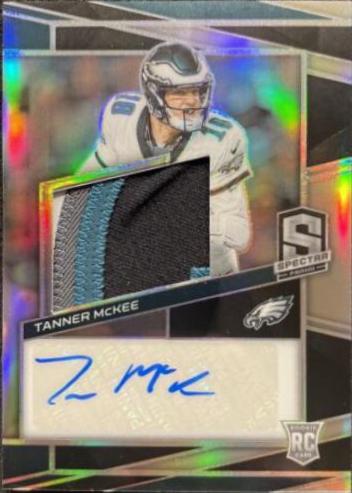 Tanner McKee #20 Football Cards 2023 Panini Spectra Rookie Autograph
