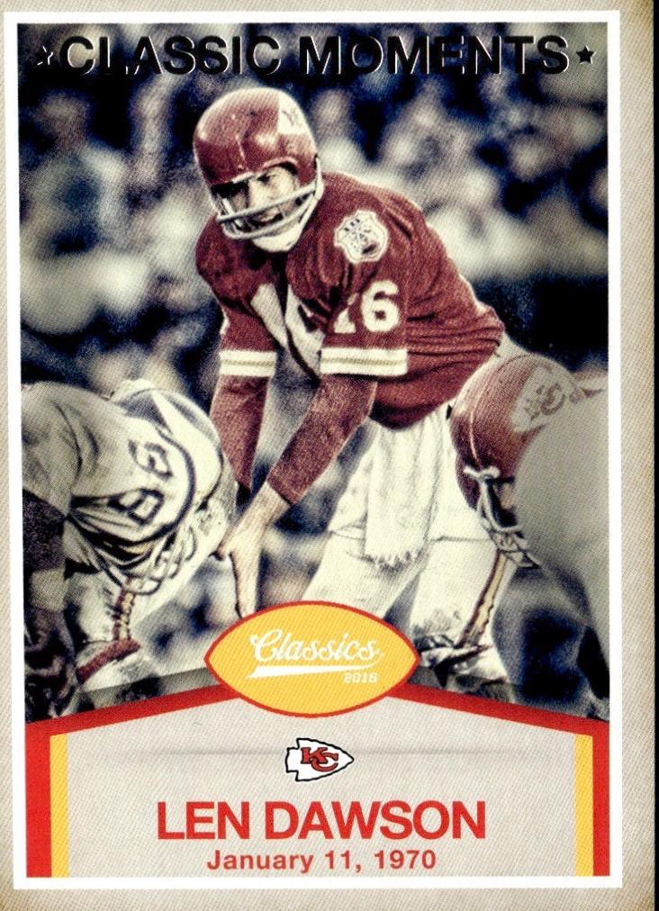 Len Dawson #4 2016 Panini Classics Football Classic Moments