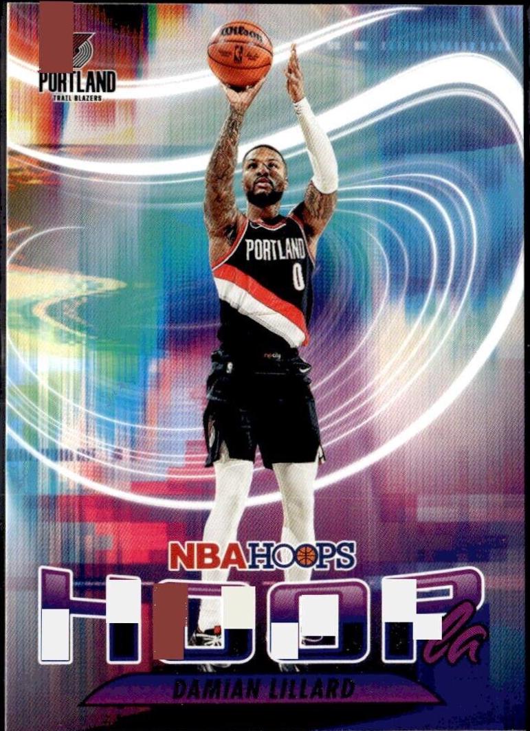 Damian Lillard #5 Basketball Cards 2023 Panini Hoops Hoopla
