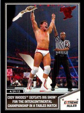 Cody Rhodes Defeats Big Show for the Intercontinental Championship in a Tables Match #7 Wrestling Cards 2013 Topps Best of WWE