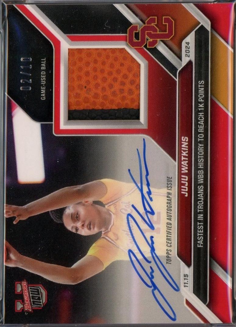 JuJu Watkins #11A 2024 Bowman U Now Autograph Basketball