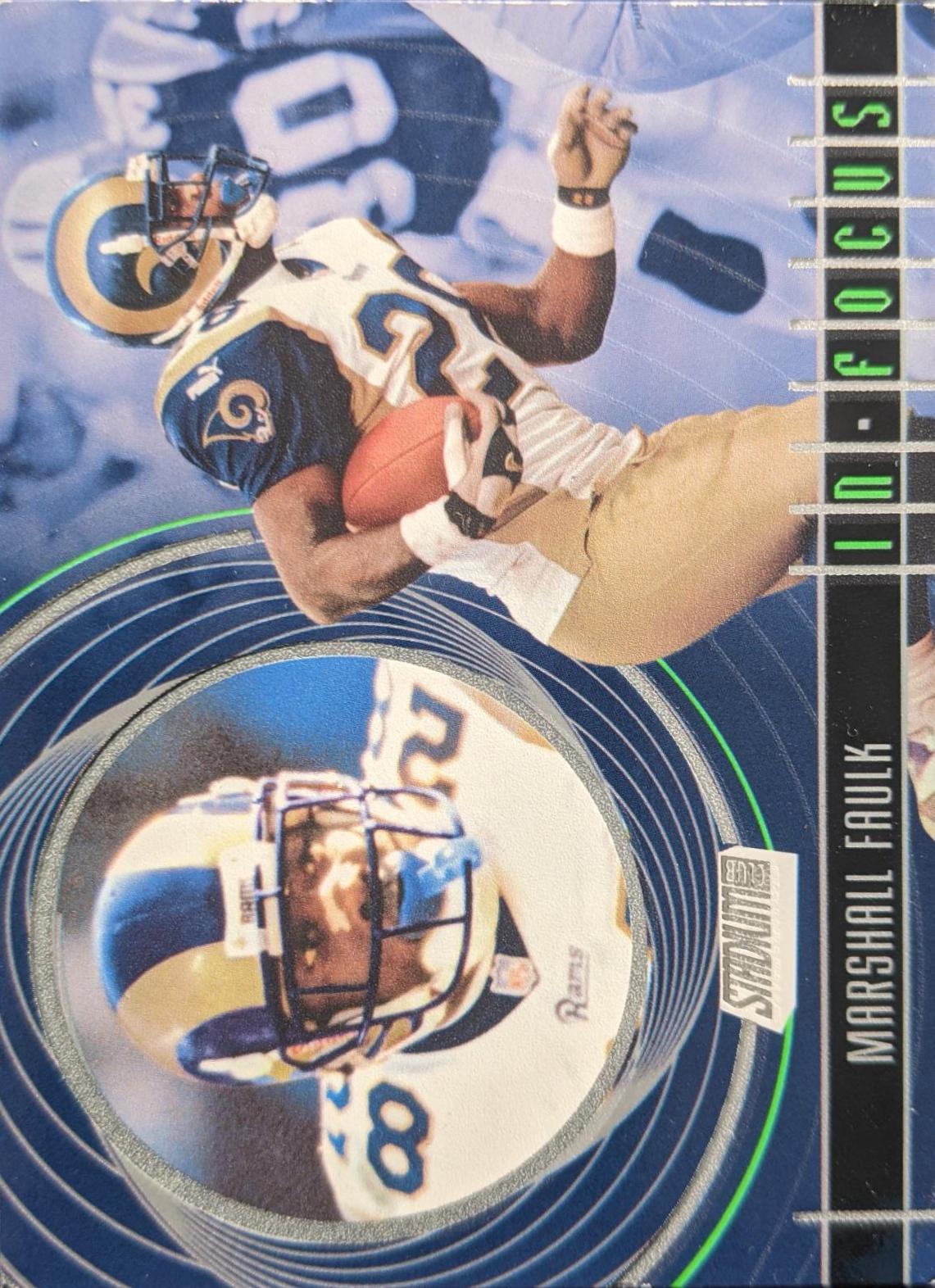 Marshall Faulk #IF2 Football Cards 2001 Stadium Club in Focus