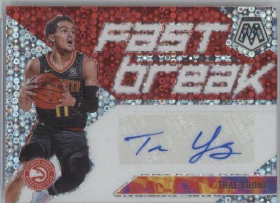 Trae Young #FB-TYG 2019-20 Panini Mosaic Basketball Fast Break Autographs
