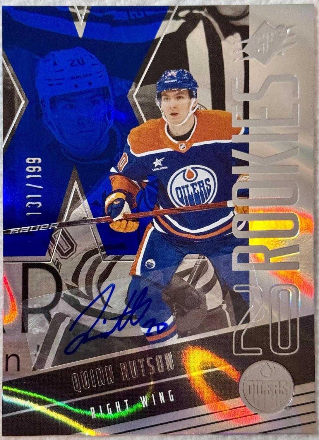 Quinn Hutson #F-QH 2025 Spx Autograph Rookie Hockey