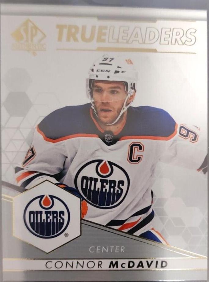 Connor McDavid #TL-9 Hockey Cards 2022 SP Authentic True Leaders