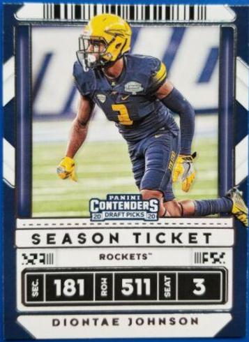 Diontae Johnson #34 Football Cards 2020 Panini Contenders Draft Picks