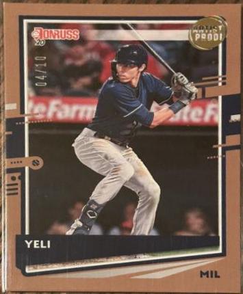 Christian Yelich [Artist Proof] #110 Baseball Cards 2020 Panini Donruss