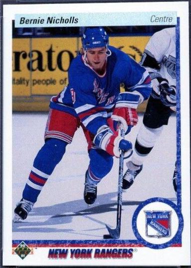 Bernie Nicholls #34 Hockey Cards 1990 Upper Deck French