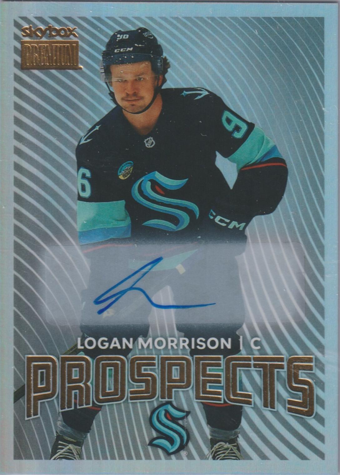Logan Morrison #PP-15 Hockey Cards 2024 SkyBox Metal Universe Premium Prospects Autograph