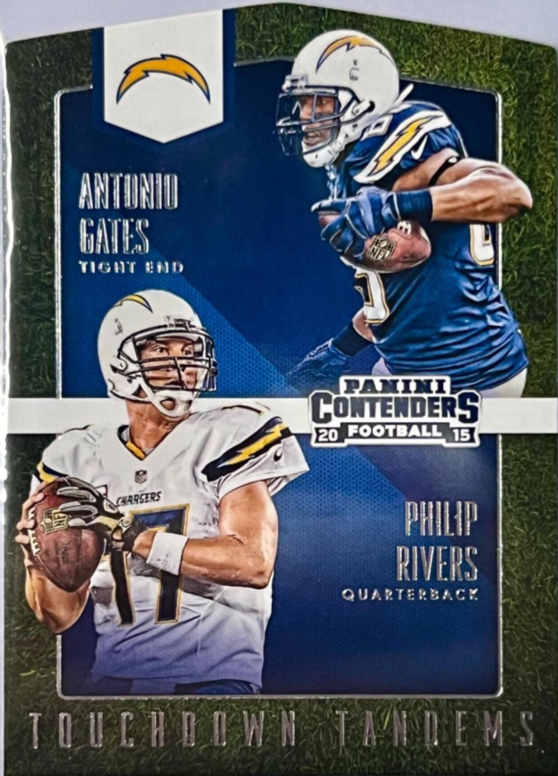 Antonio Gates Philip Rivers #TT10 Football Cards 2015 Panini Contenders Touchdown Tandems