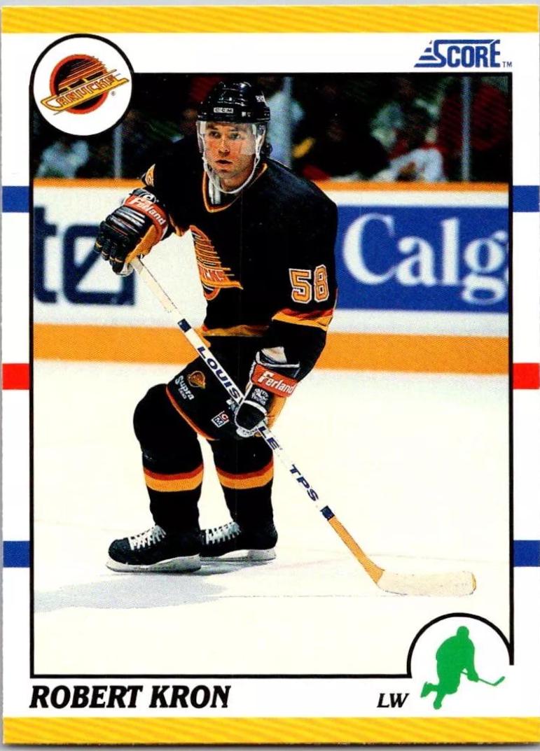 Robert Kron #65T Hockey Cards 1990 Score Rookie Traded