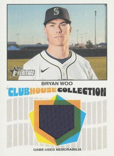 Bryan Woo #CCR-BW 2026 Topps Heritage Baseball Clubhouse Collection Relics