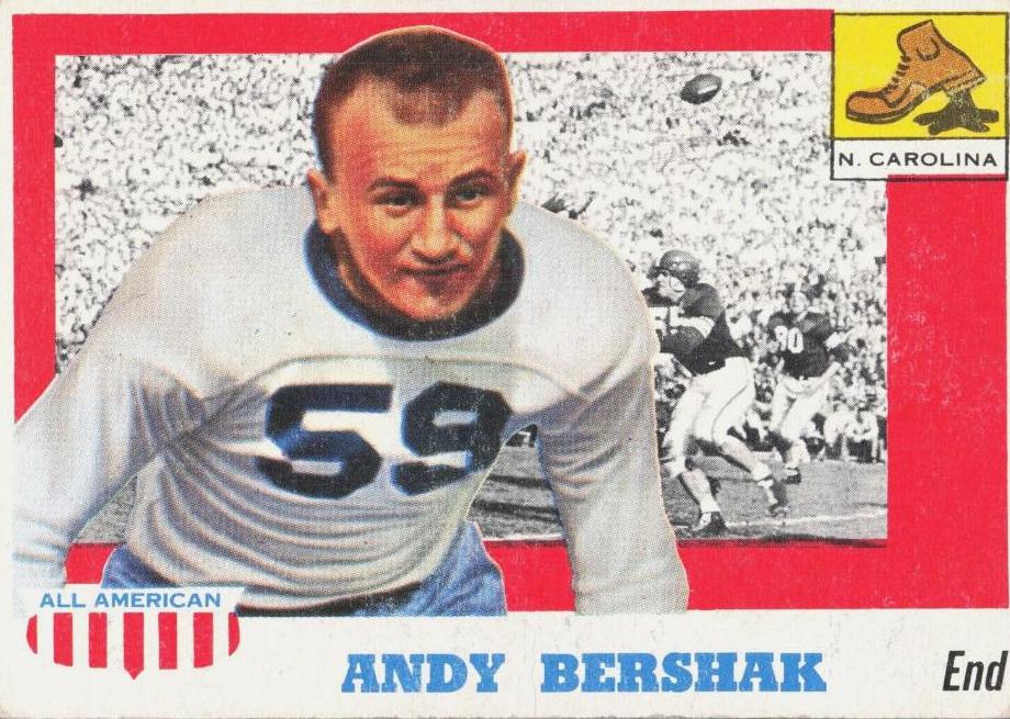 Andy Bershak #7 Football Cards 1955 Topps All American