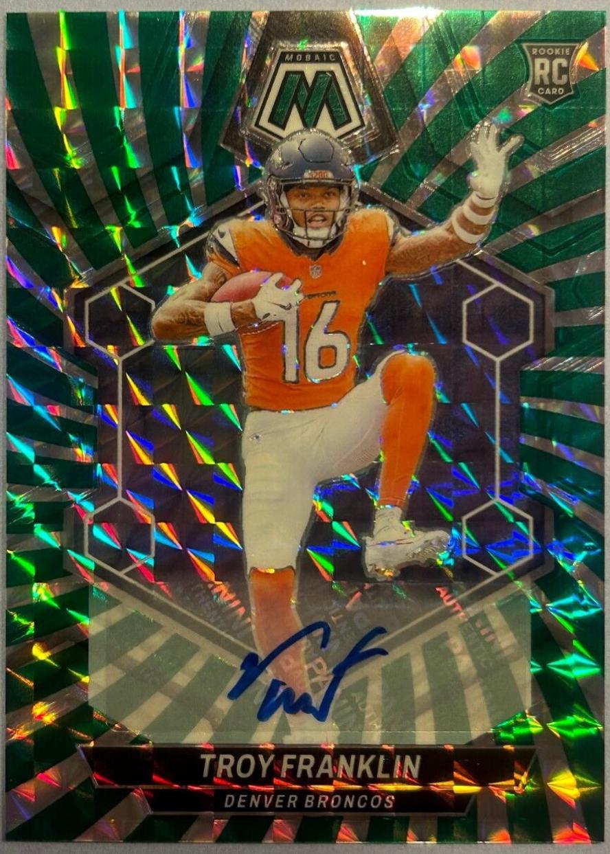Troy Franklin [Autograph Green Swirl] #378 Prices | 2024 Panini