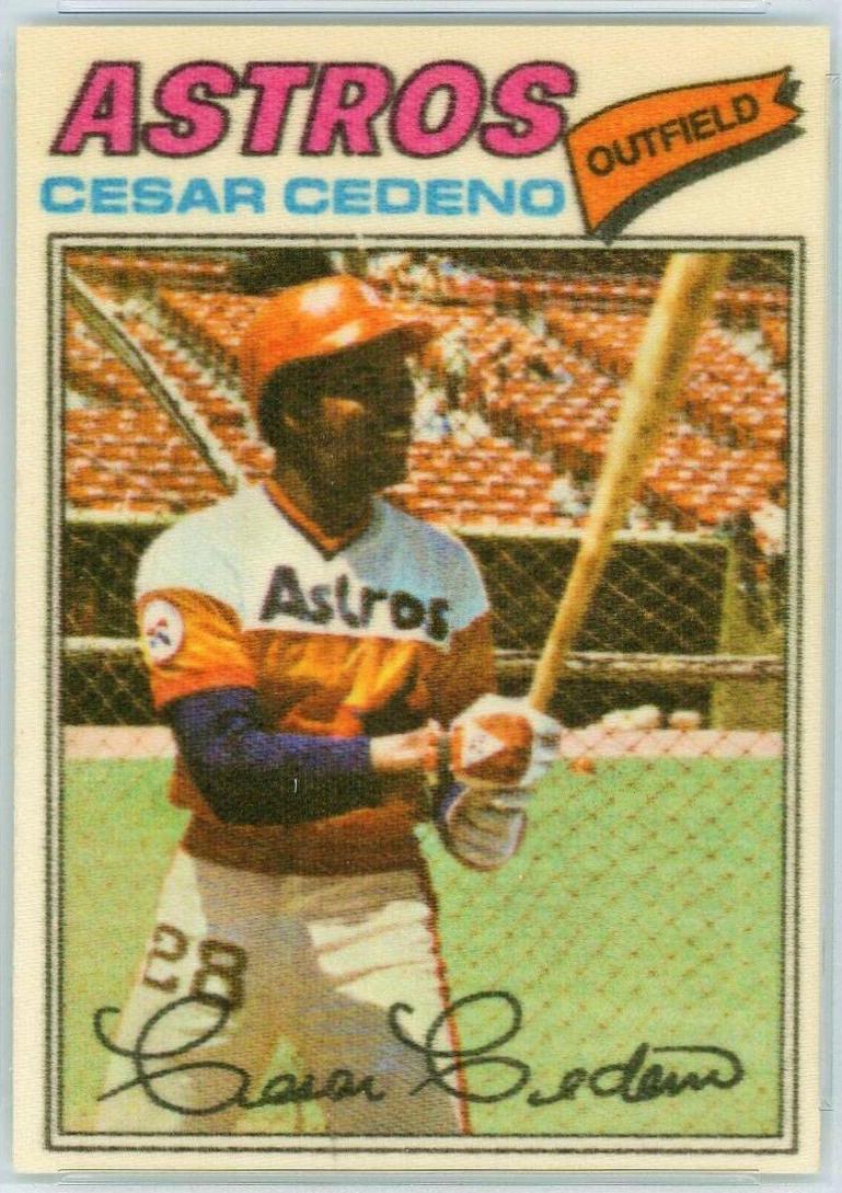 Cesar Cedeno #13 Baseball Cards 1977 Topps Cloth Stickers