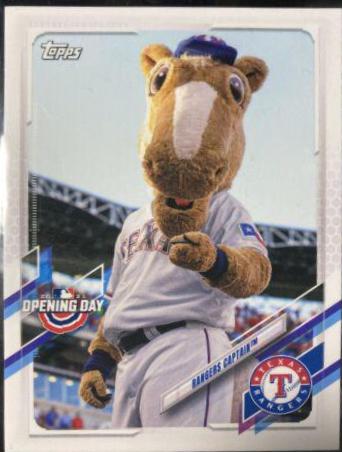 Rangers Captain #M-19 Baseball Cards 2021 Topps Opening Day Mascots