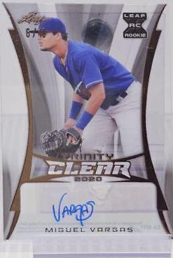 Miguel Vargas #CA-MV1 2020 Leaf Trinity Clear Autographs Baseball