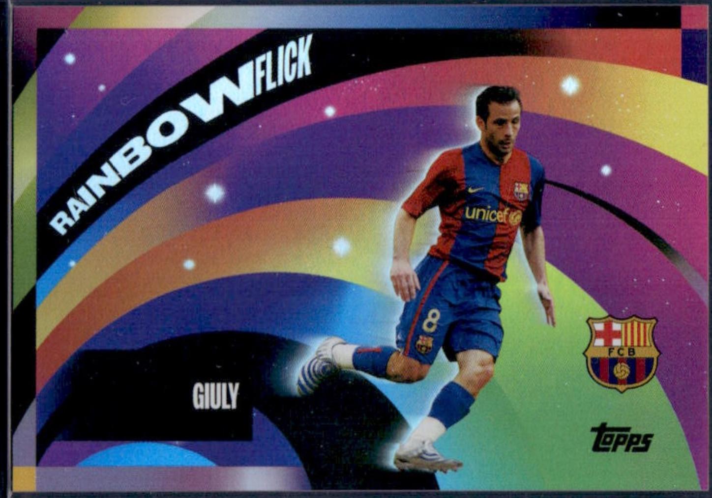 Ludovic Giuly #RF-7 2024 Topps Fc Barcelona Team Set Rainbow Flick Soccer