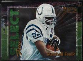 Marshall Faulk #3 Football Cards 1995 Panini Select Certified Few