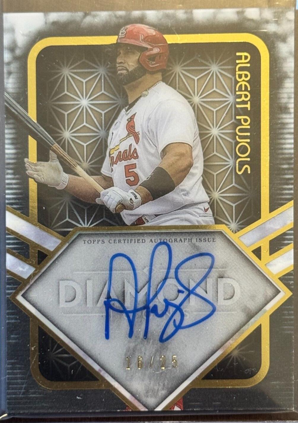 Albert Pujols #IOTD-APU Baseball Cards 2023 Topps Diamond Icons Autograph