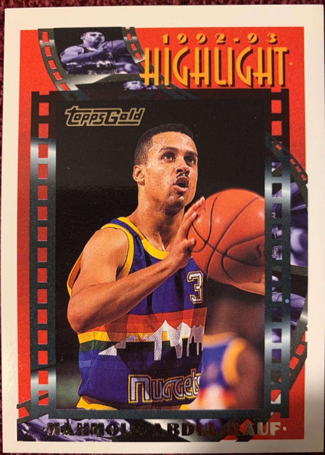 Mahmoud Abdul-Rauf #4 Basketball Cards 1993 Topps Gold