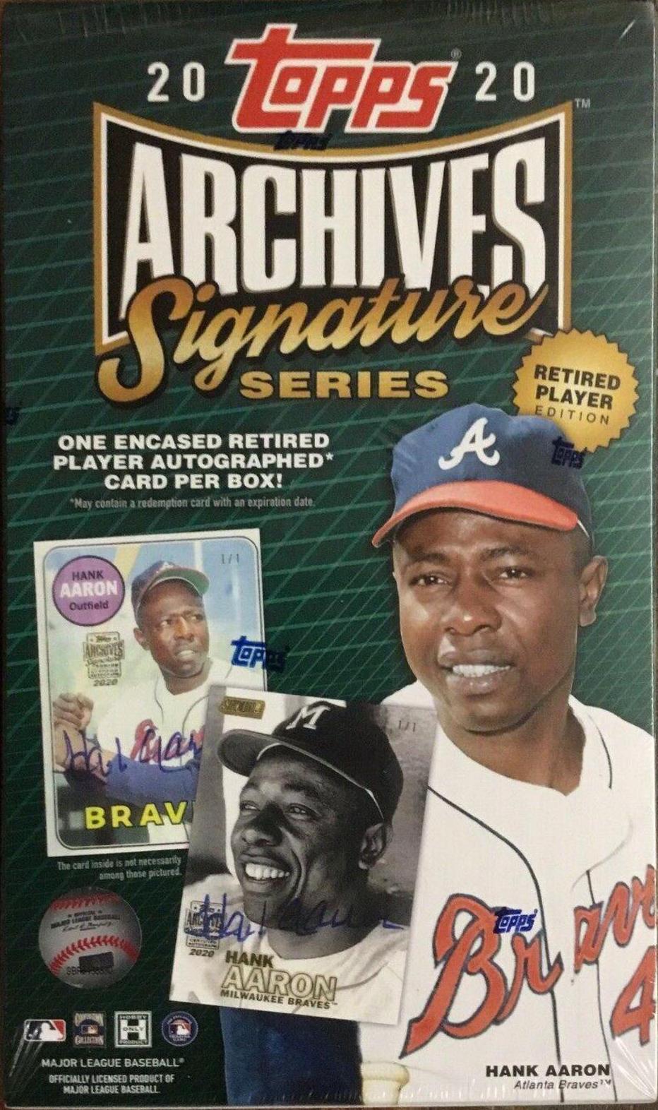 Hobby Box Baseball Cards 2020 Topps Archives Signature Series Retired