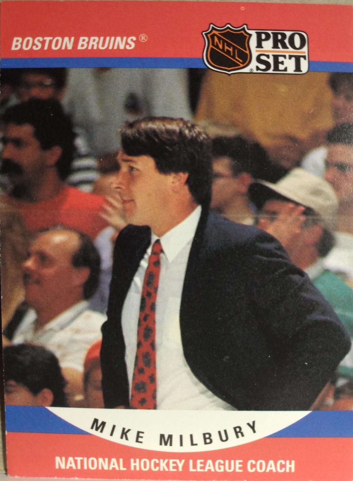 Mike Milbury #661 Hockey Cards 1990 Pro Set
