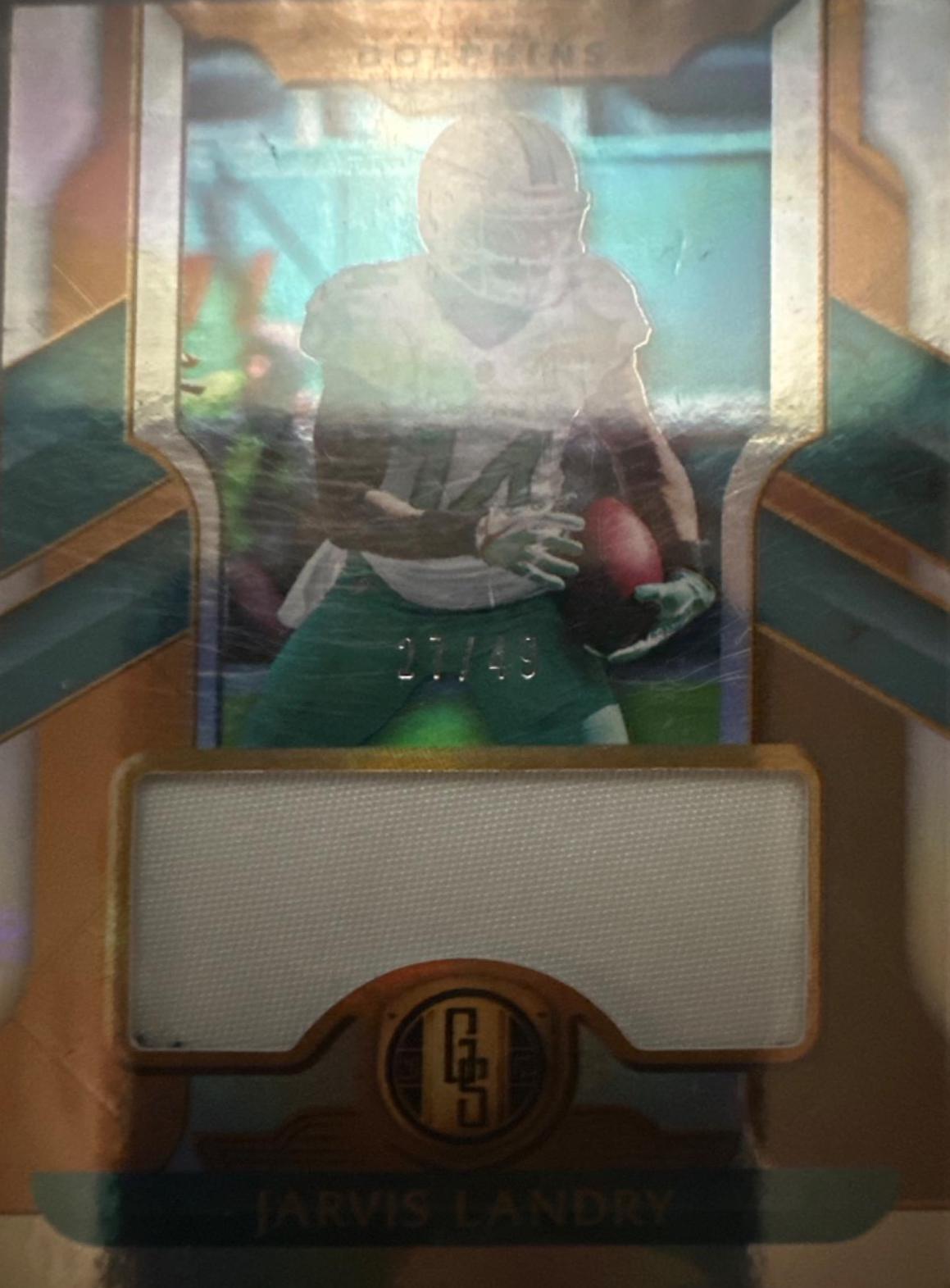Jarvis Landry #20 Football Cards 2017 Panini Gold Standard Gold Gear Relic