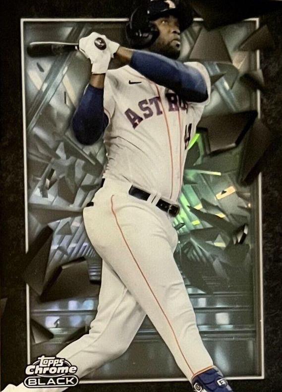 Yordan Alvarez #DOD-18 Baseball Cards 2024 Topps Chrome Black Depth of Darkness