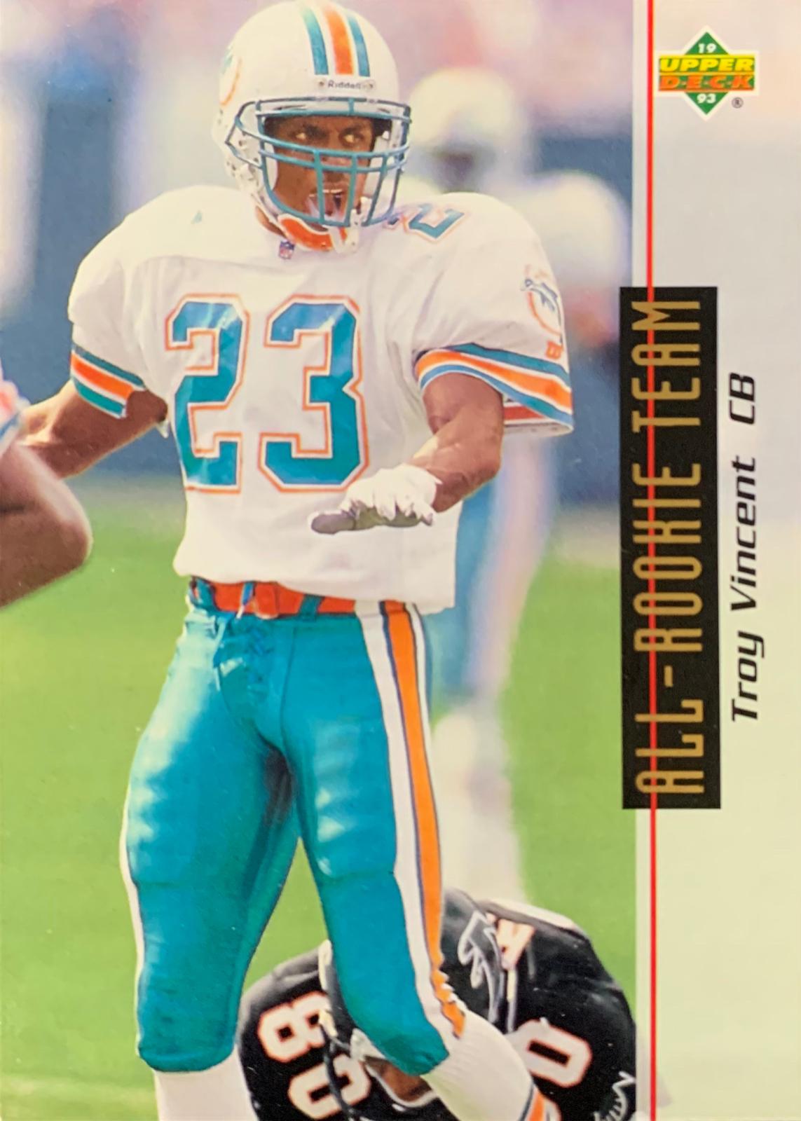 Troy Vincent #53 Football Cards 1993 Upper Deck