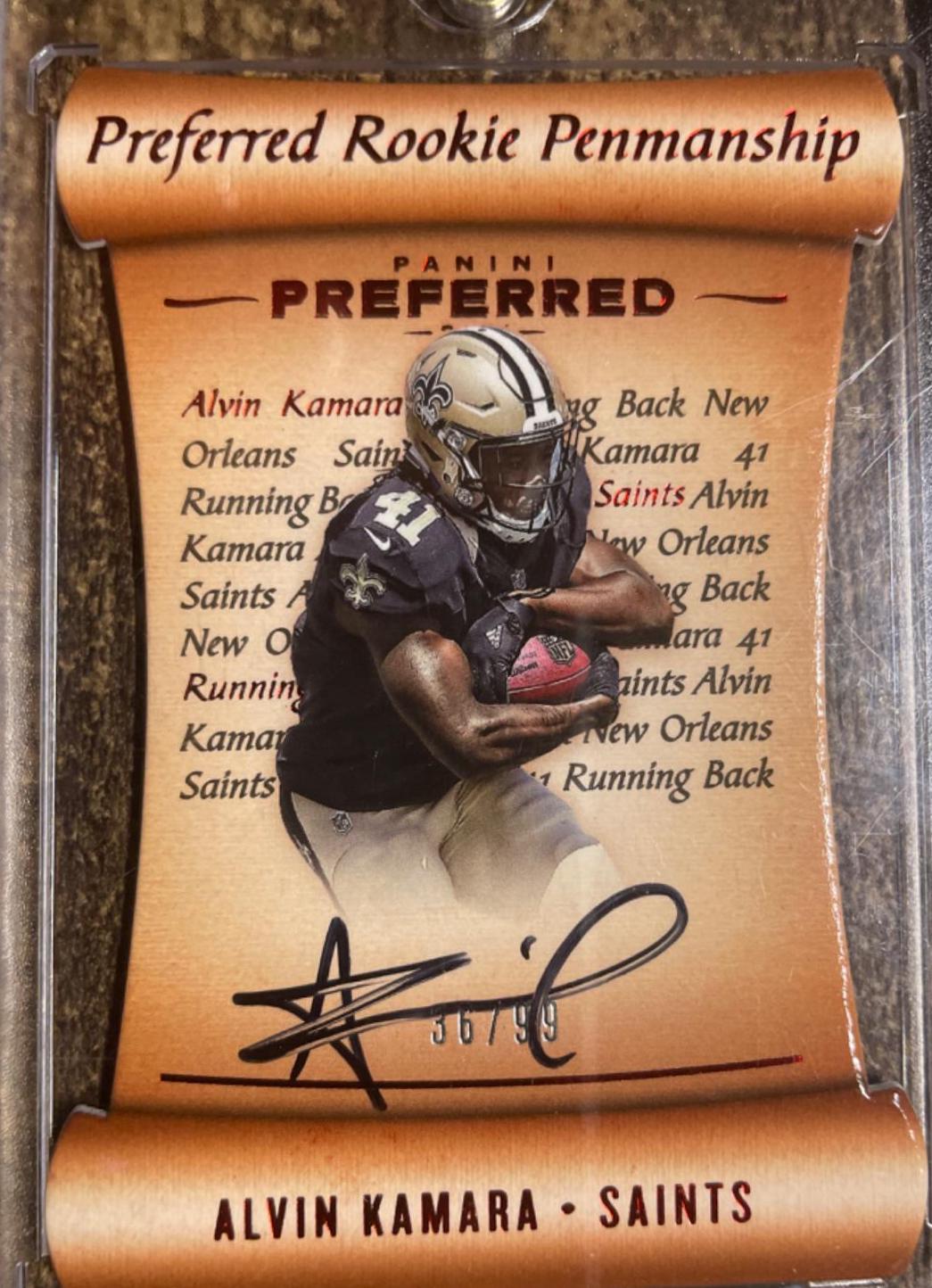 Alvin Kamara #183 Football Cards 2017 Panini Preferred