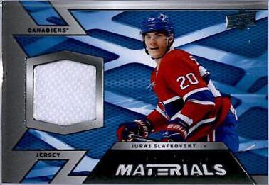 Juraj Slafkovsky #RM-JS Hockey Cards 2022 Upper Deck Rookie Materials