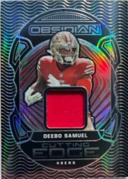 Deebo Samuel #CE-DSM Football Cards 2022 Panini Obsidian Cutting Edge