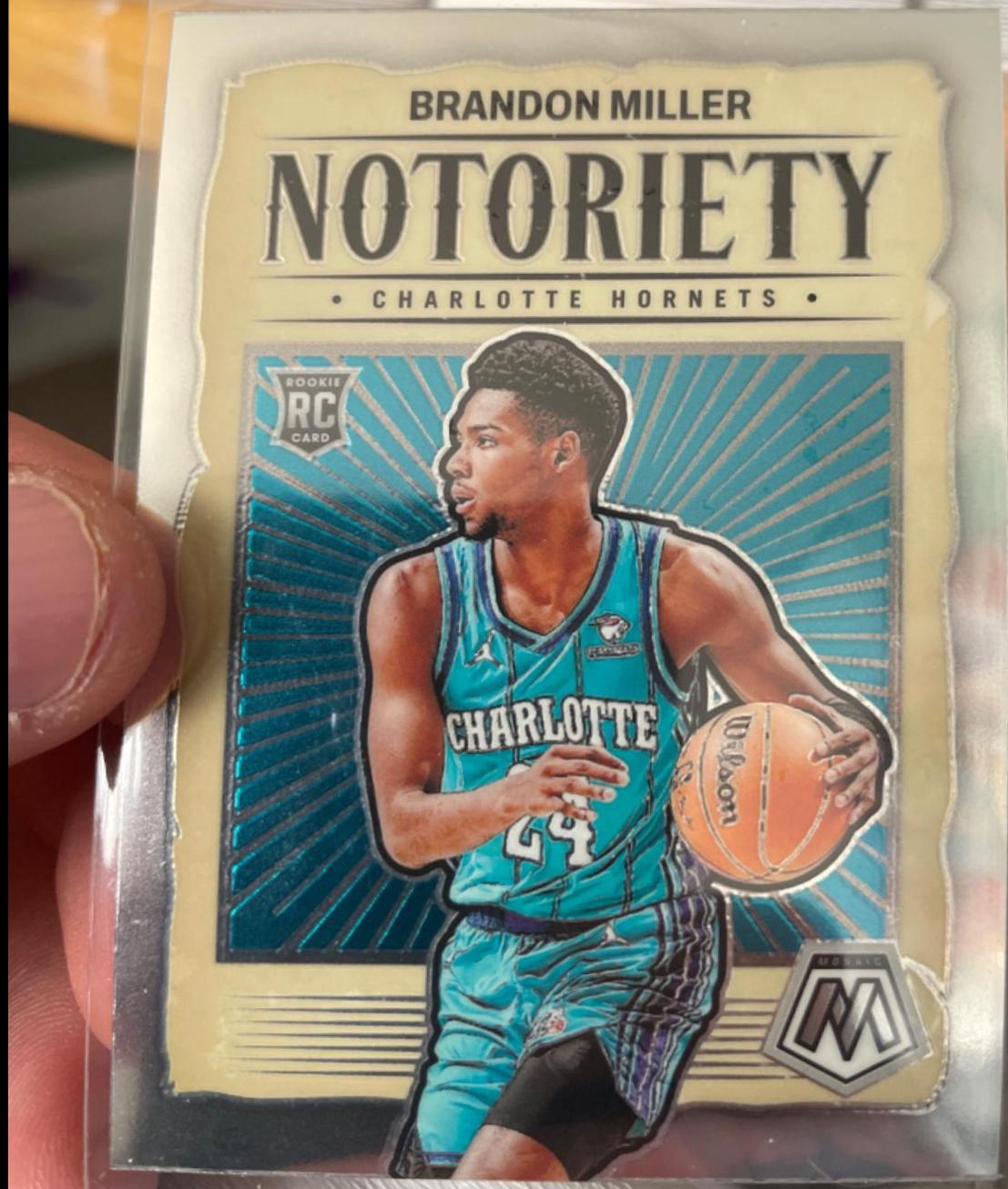 Brandon Miller #10 Basketball Cards 2023 Panini Mosaic Notoriety