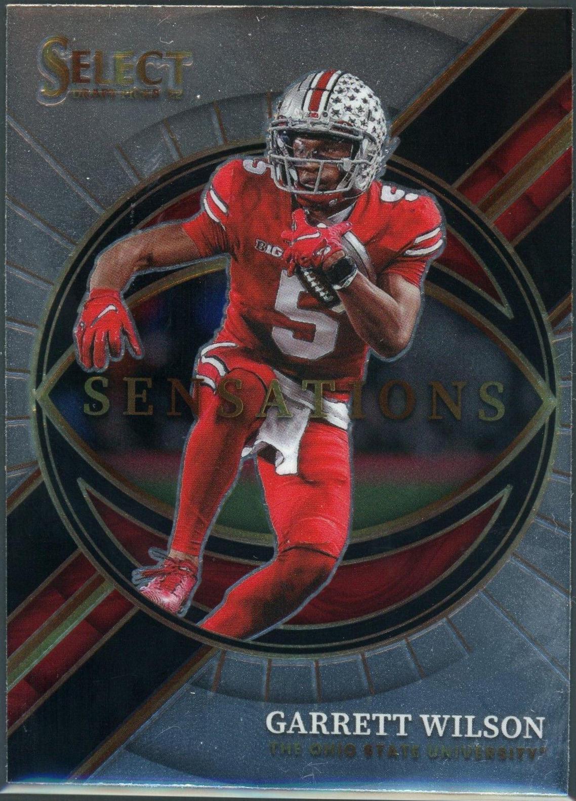 Garrett Wilson #SEGW Football Cards 2022 Panini Select Draft Picks Sensations