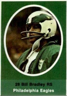 Bill Bradley Football Cards 1972 Sunoco Stamps