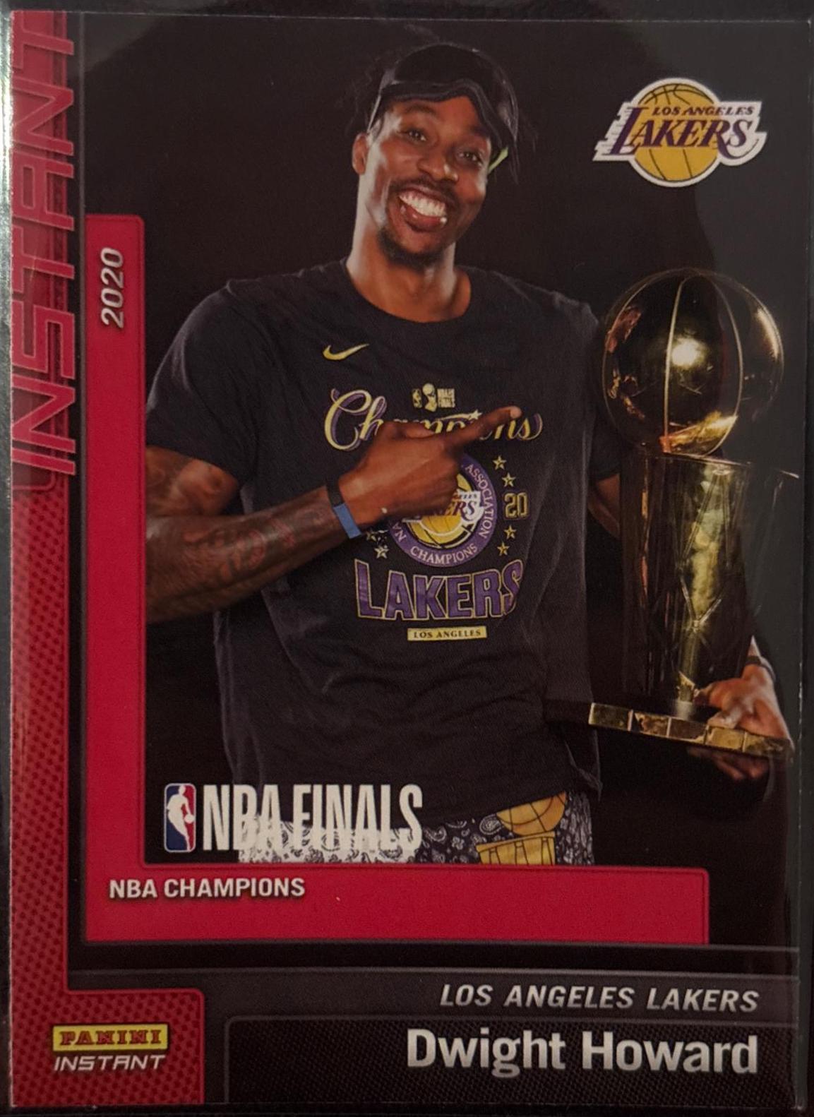 Dwight Howard #12 Basketball Cards 2019 Panini Instant Lakers NBA Champions