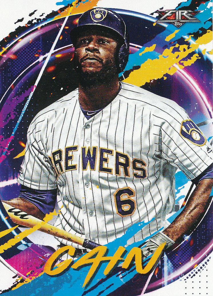 Lorenzo Cain #1 Baseball Cards 2020 Topps Fire