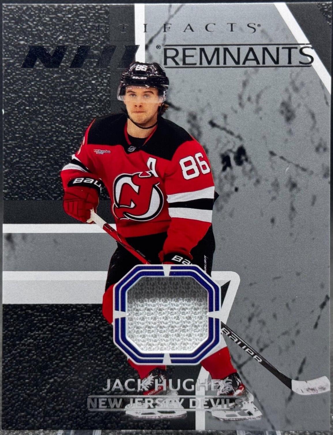 Jack Hughes #NR-18 Hockey Cards 2024 Upper Deck Artifacts NHL Remnants