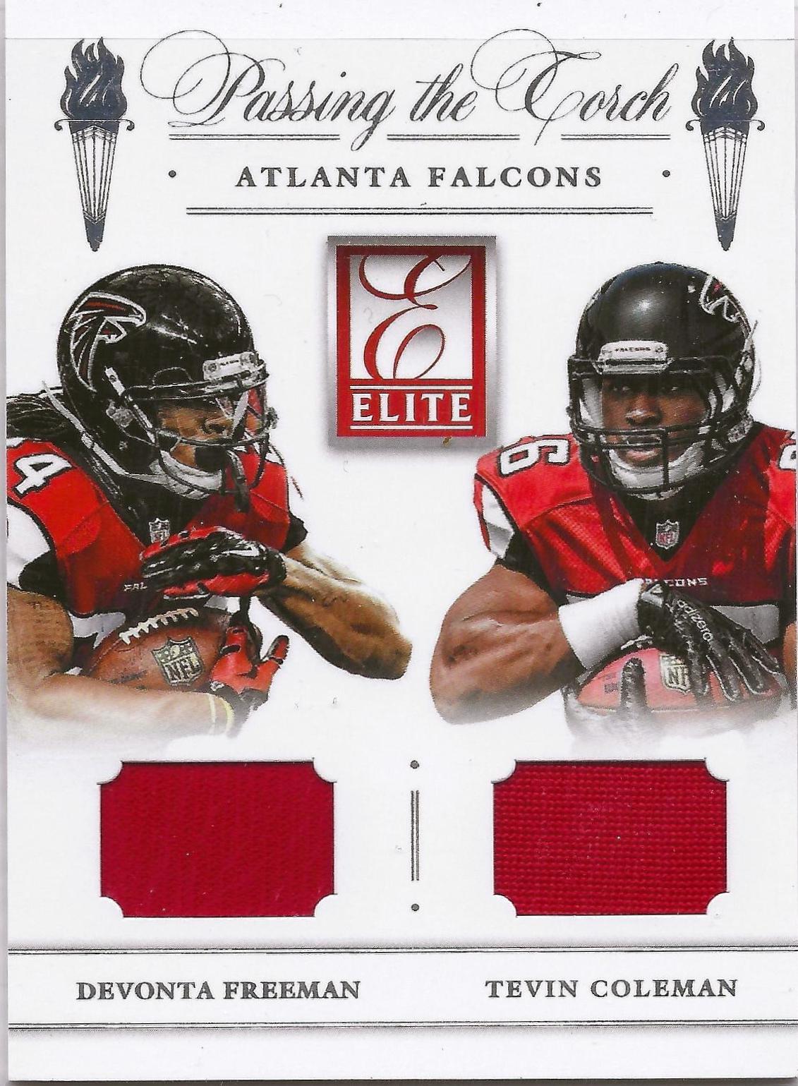 Devonta Freeman / Tevin Coleman #PTM-ATL Football Cards 2015 Panini Donruss Elite Passing the Torch Memorabilia