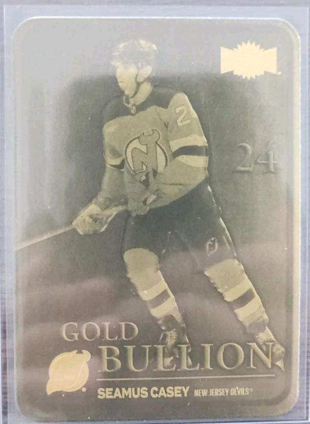 Seamus Casey #GB-26 Hockey Cards 2024 SkyBox Metal Universe Gold Bullion