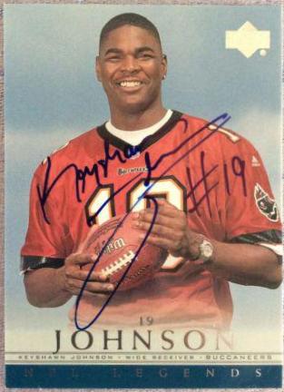 Keyshawn Johnson Football Cards 2000 Upper Deck Legends Autographs