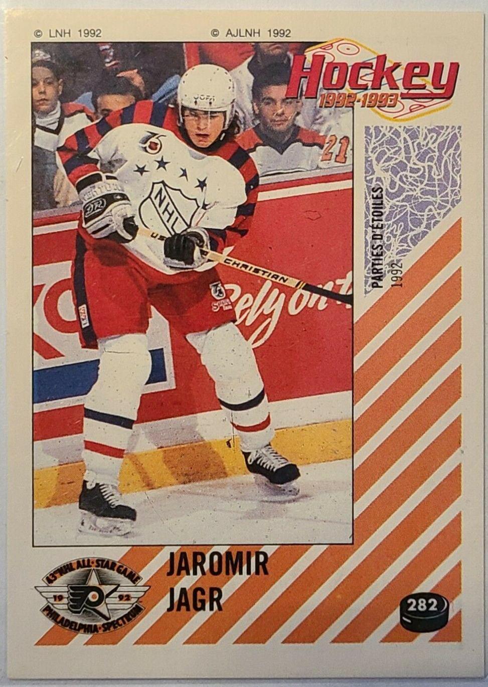 Jaromir Jagr #282 Hockey Cards 1992 Panini Stickers