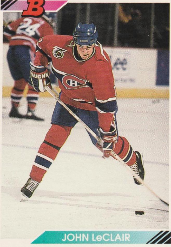 John LeClair #8 Hockey Cards 1992 Bowman