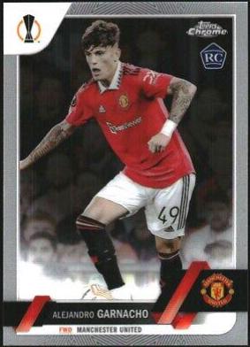 Alejandro Garnacho #50 Soccer Cards 2022 Topps Chrome UEFA Club Competitions