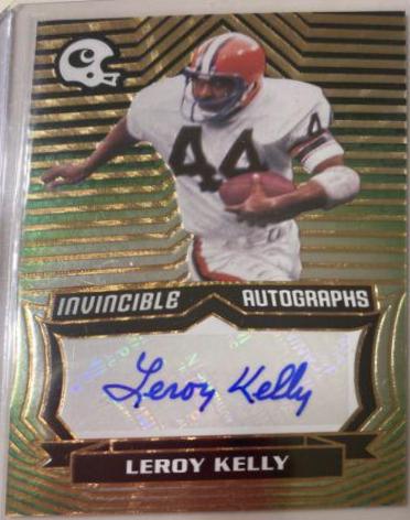 Leroy Kelly #INV-LKE 2021 Panini Chronicles Football Invincible Autographs